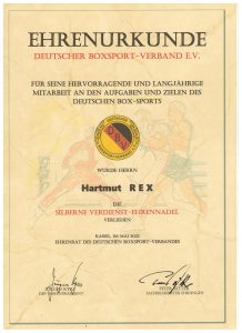 DBV-Verdienstnadel in Silber für Hartmut Rex